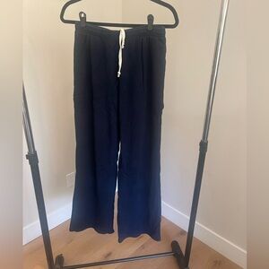 John Galt Navy Anastasia Waffle Knit sweatpants